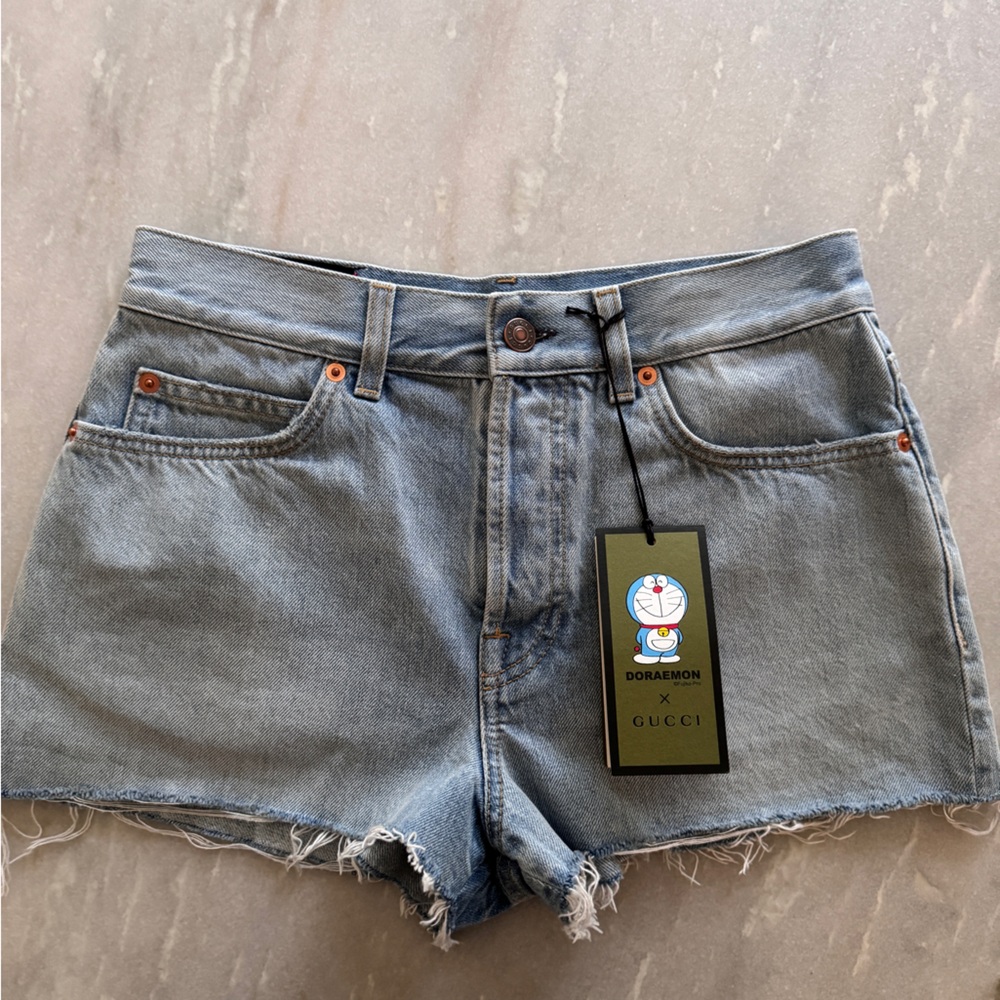 Doraemon x Gucci eco denim shorts